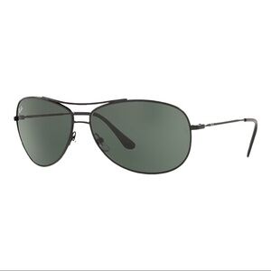𝅺rayban black metal aviator sunglasses